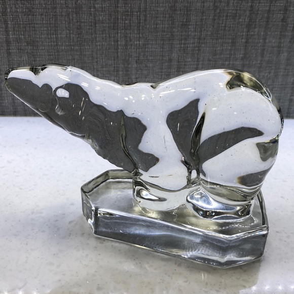 Vtg New Martinsville Glass Polar Bear - Picture 1 of 6